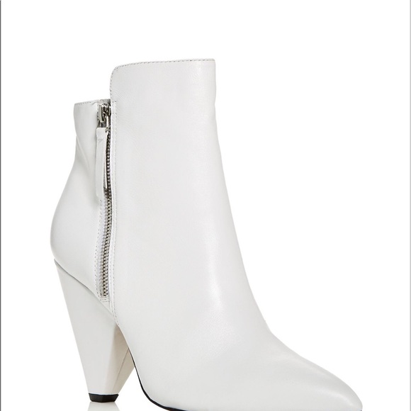 Kenneth Cole White Leather Booties 7 - Picture 4 of 8